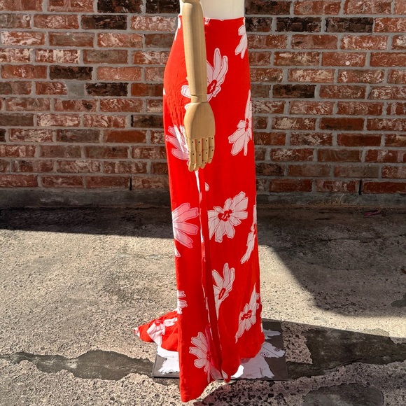 NWT Anthropologie+ Maeve plus size red floral maxi skirt / 24W - Picture 8 of 17